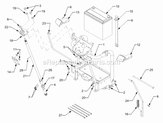 Pedestal And Connections Diagram and Parts List for 3204 14A-641-100 Cub Cadet Lawn Tractor